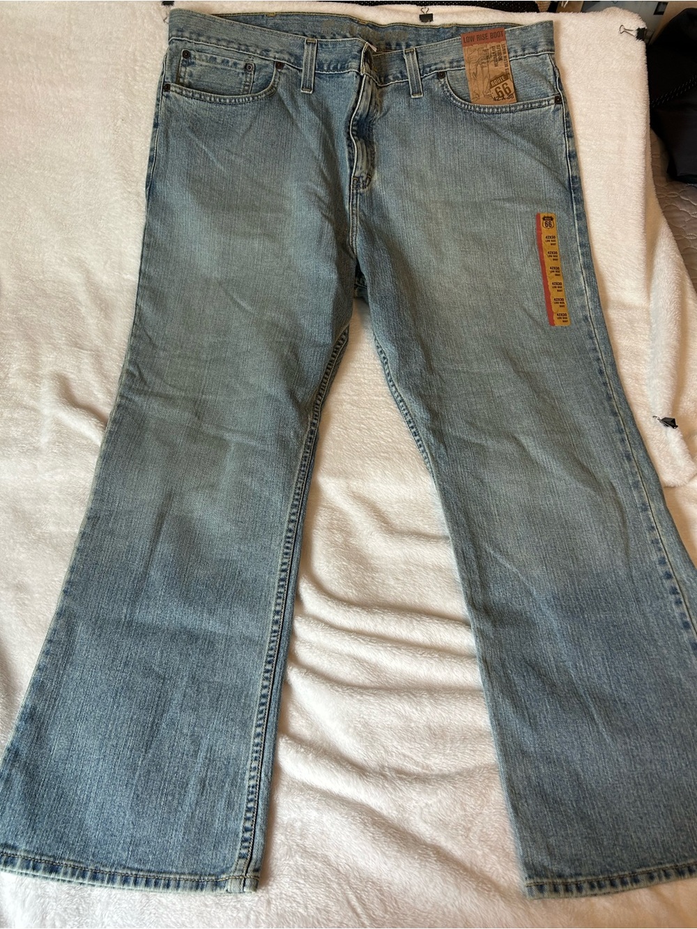 Route 66 Light Blue Low Rise Boot Jeans